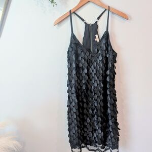 Lavender Brown Black Textured Dress